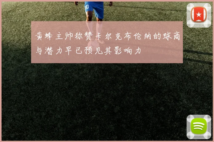 黄蜂主帅称赞卡尔克布伦纳的球商与潜力早已预见其影响力
